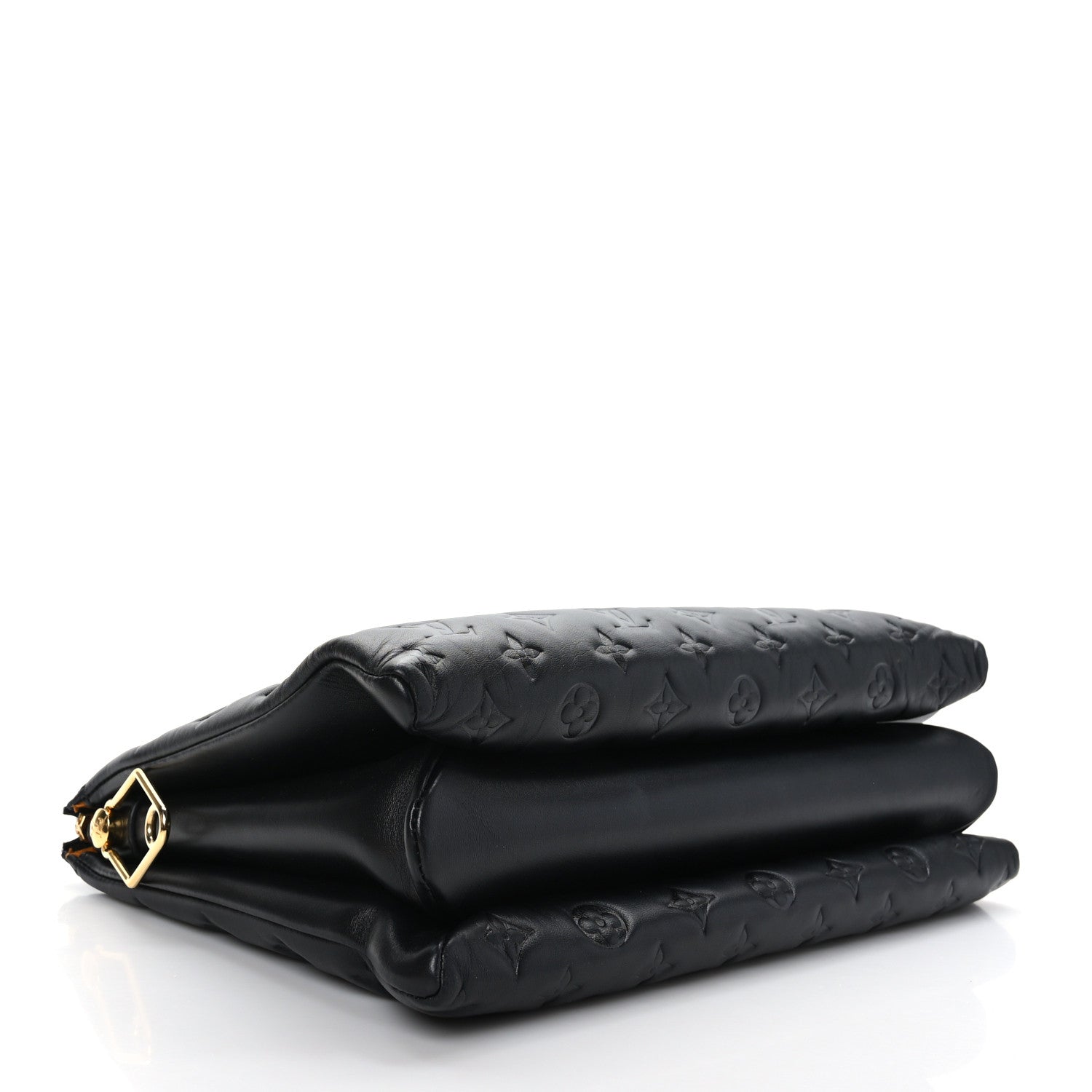 Louis Vuitton Lambskin Embossed Monogram Coussin MM Black 4 of 9