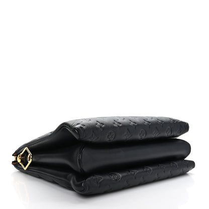 Louis Vuitton Lambskin Embossed Monogram Coussin MM Black 4 of 9