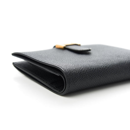 Hermes Epsom Bearn Compact Wallet Black 6 of 10