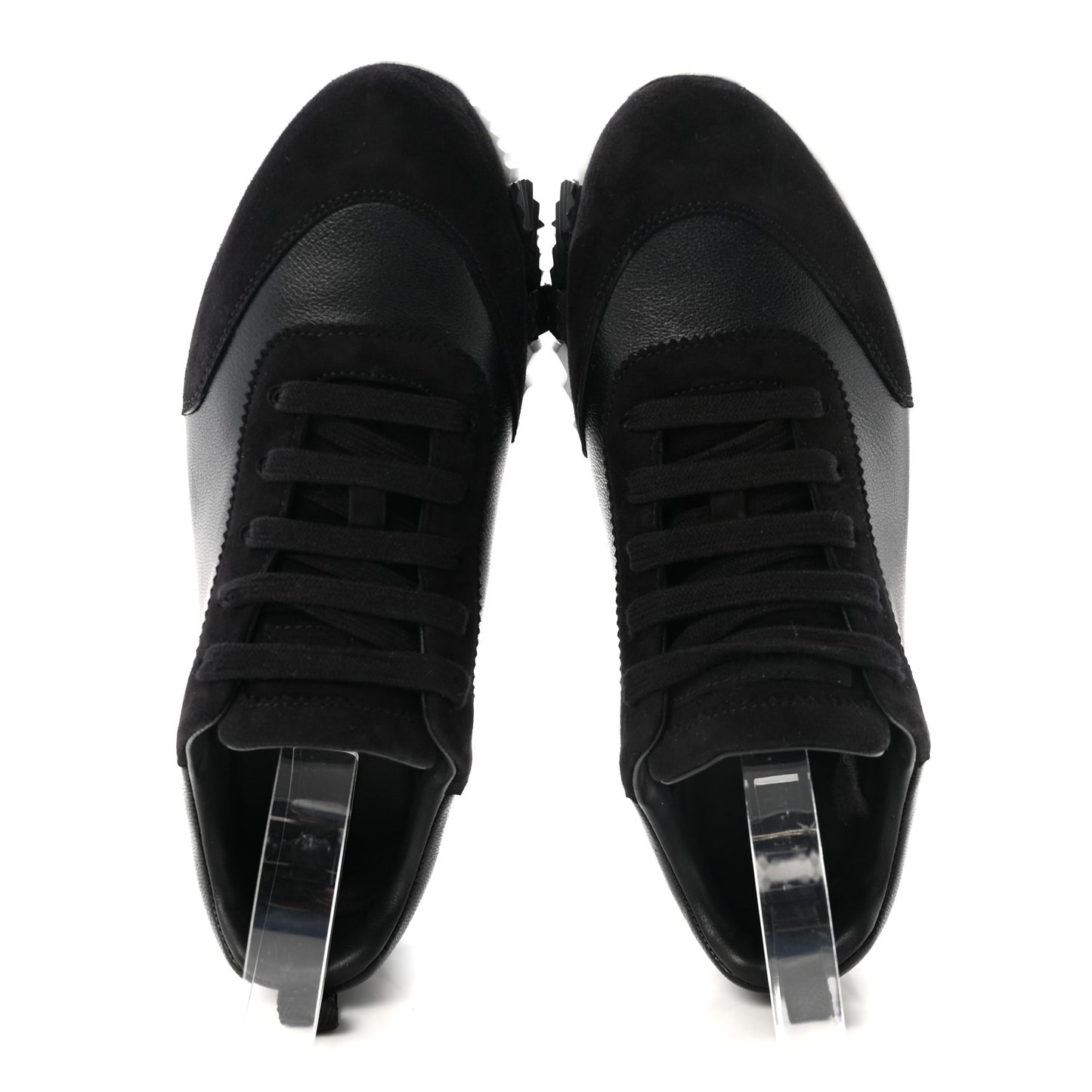 Goatskin Suede Goatskin Bouncing Sneakers 36 Black