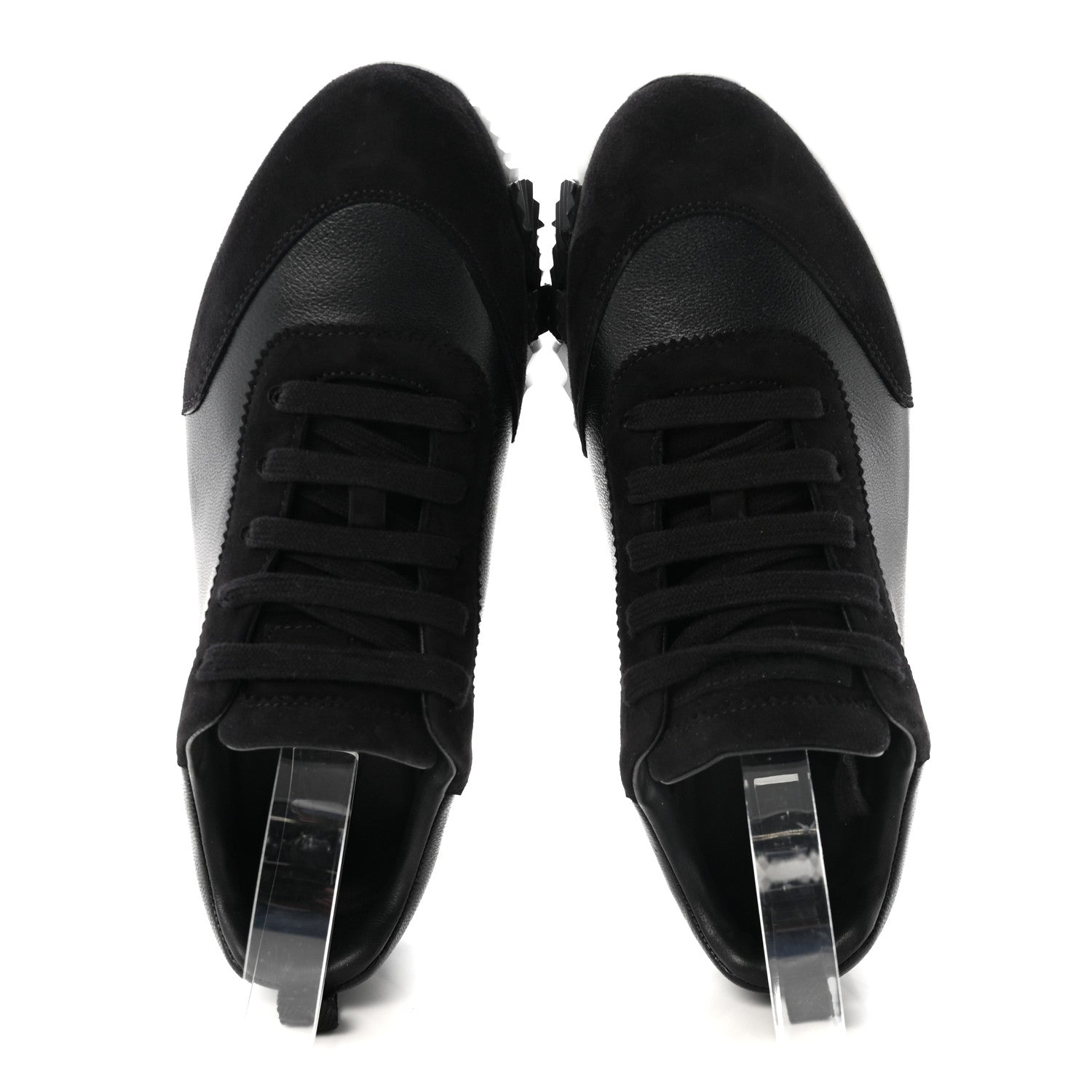 Hermes Goatskin Suede Goatskin Bouncing Sneakers 36 Black 2 of 9