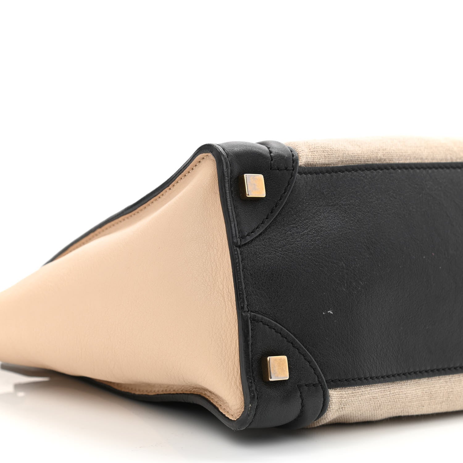 Celine Calfskin Linen Micro Tri-Color Luggage Beige 9 of 15