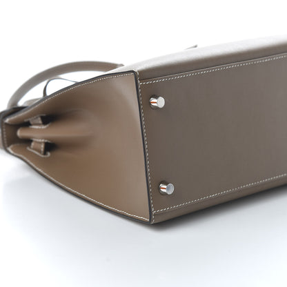 Hermes Tadelakt Kelly Sellier 28 Etoupe 7 of 12