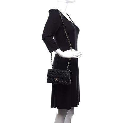 Chanel Lambskin Quilted Mini Rectangular Flap Black 2 of 11