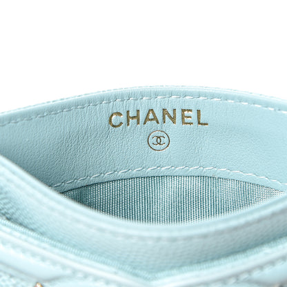 Chanel Caviar Quilted Filigree Card Holder Light Blue 5 of 8