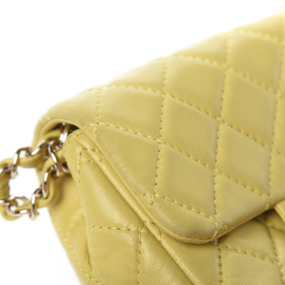 Chanel Lambskin Quilted Mini Square Flap Yellow 11 of 19
