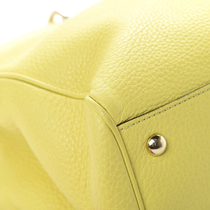 Gucci Pebbled Calfskin Medium Bamboo Shopper Tote Citrus 12 of 18