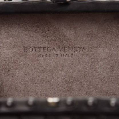 Bottega Veneta Waxy Nappa Intrecciato Knot Studded Clutch Black 6 of 6