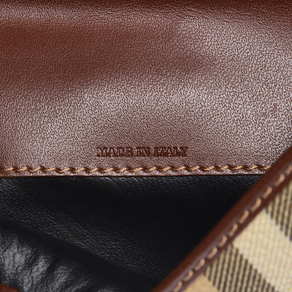 Burberry Haymarket Check Compact Wallet Brown 8 of 10