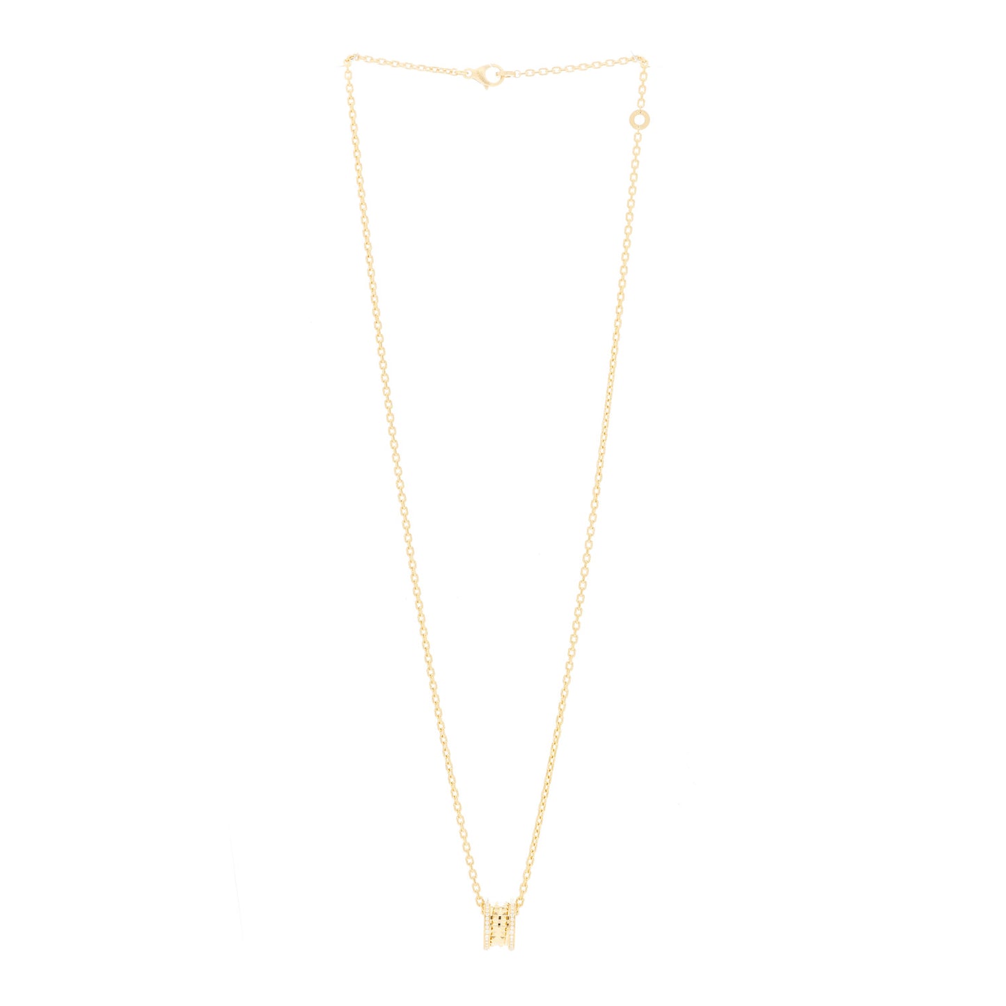 18K Yellow Gold Diamond B.Zero1 Rock Pendant Necklace