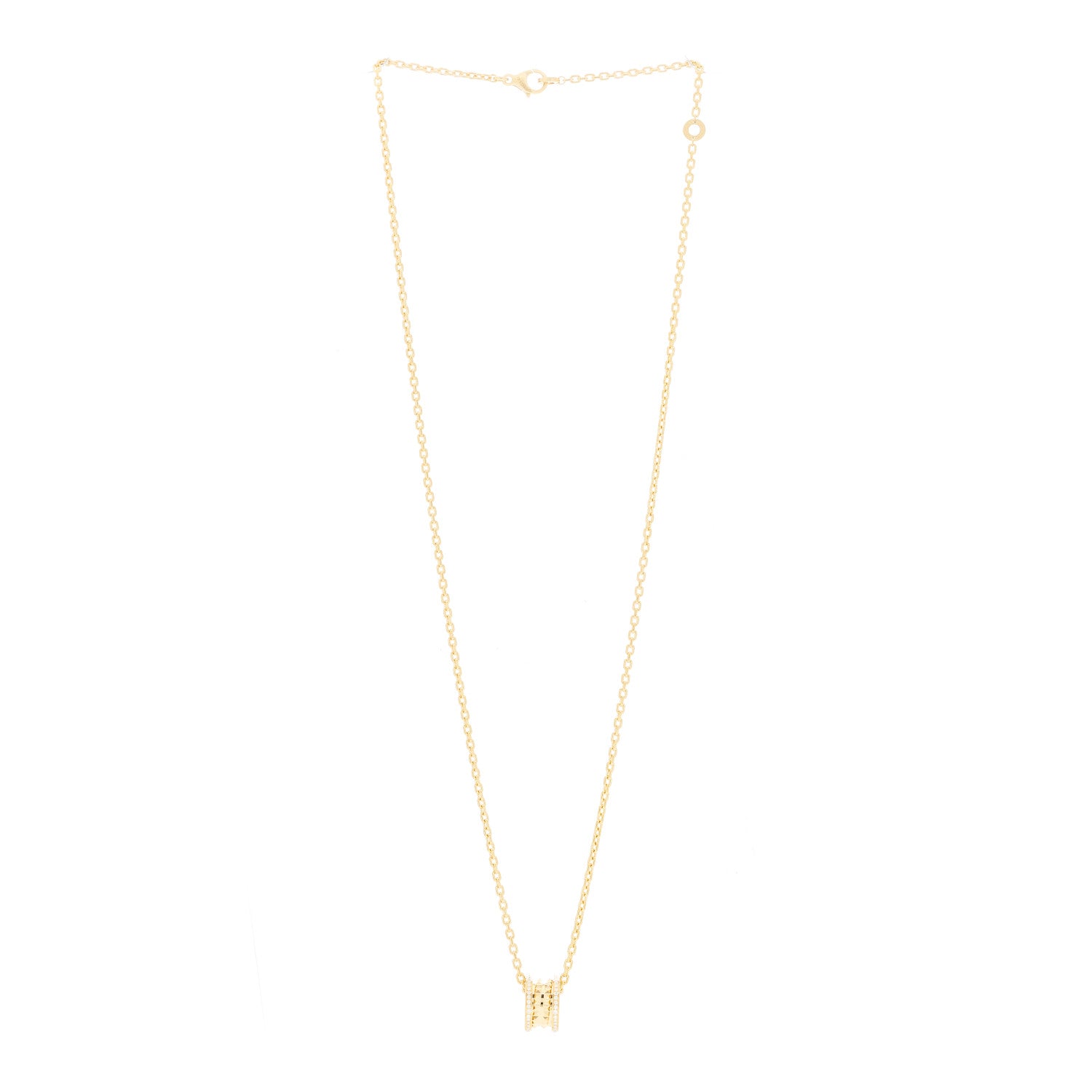 Bulgari 18K Yellow Gold Diamond B.Zero1 Rock Pendant Necklace 3 of 9