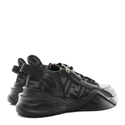 Fendi Vitello FF Womens Fendi Flow Low Top Sneakers 38.5 Black 4 of 12