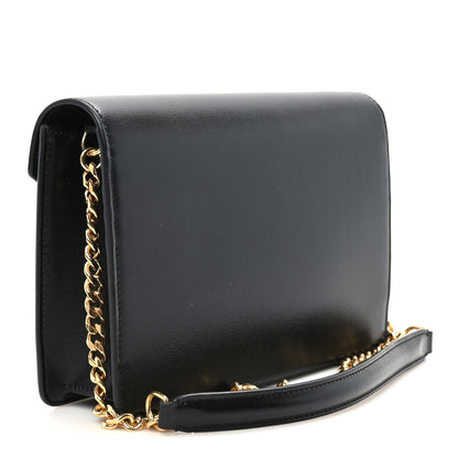Celine Shiny Calfskin Triomphe Margo Wallet on Chain Black 2 of 9