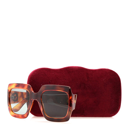 Gucci Acetate Square Frame Sunglasses GG 0053S Havana 8 of 8