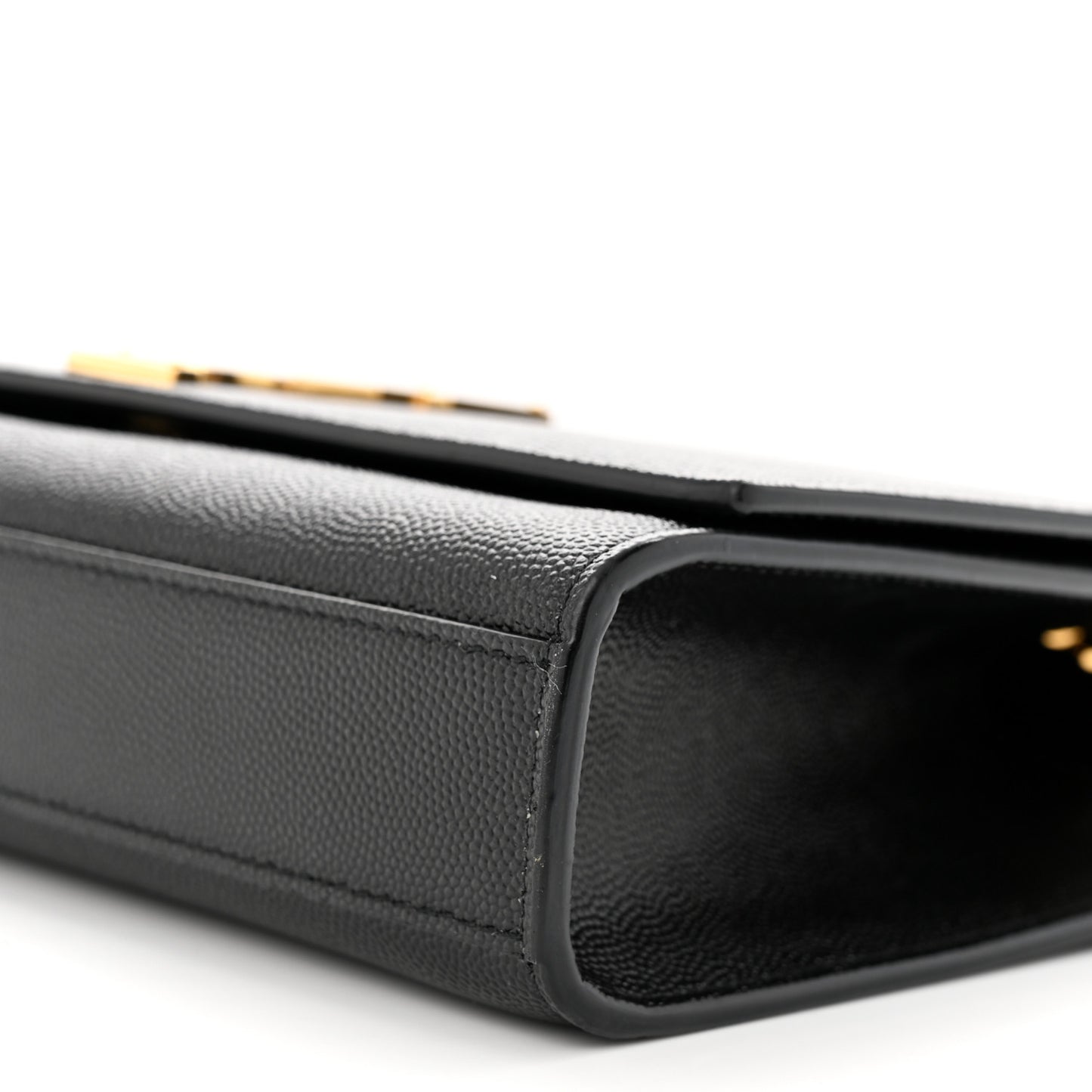 SAINT LAURENT Grain De Poudre Medium Classic Monogram Kate Satchel Black