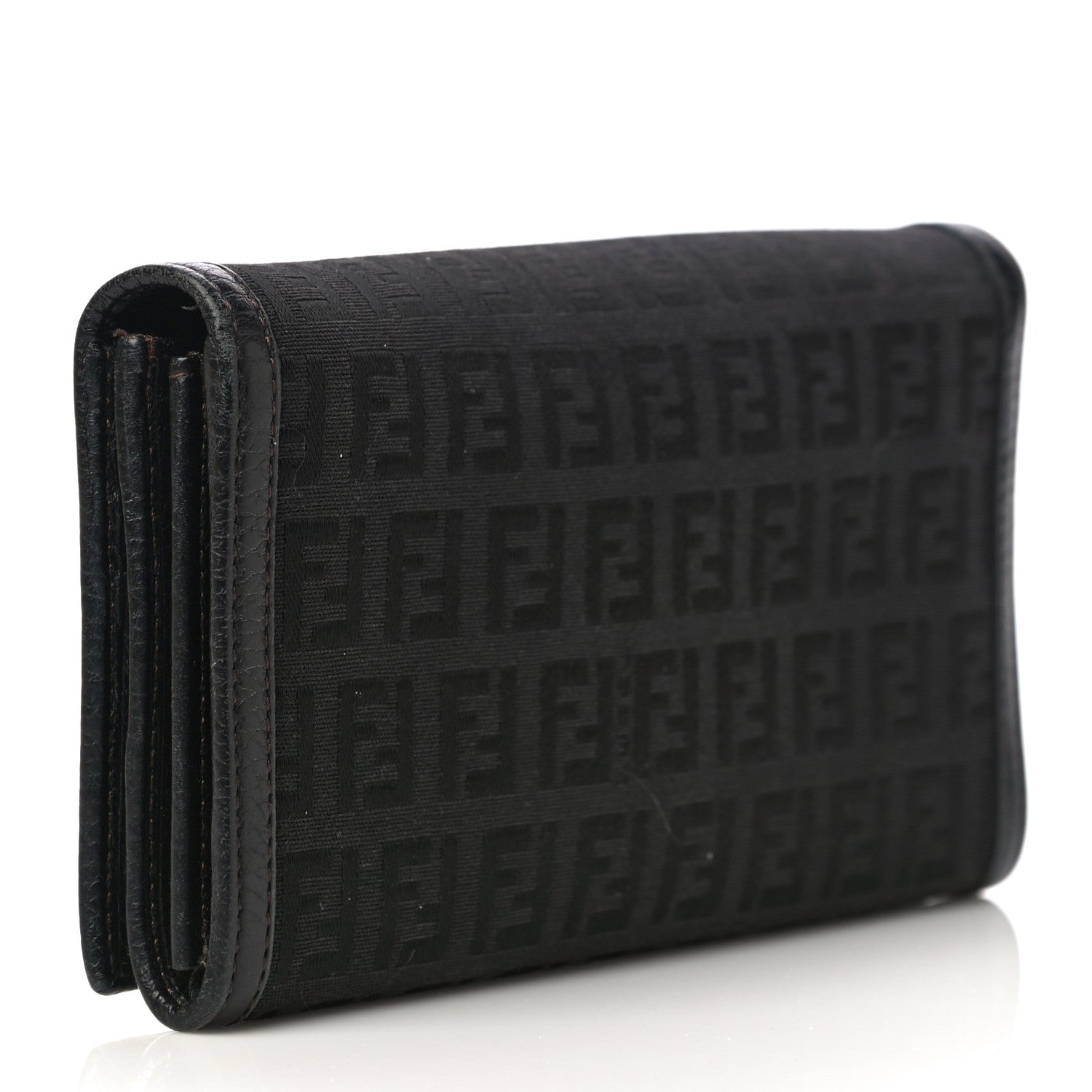 Fendi Zucchino Continental Wallet Black 3 of 12