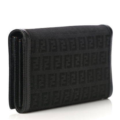 Fendi Zucchino Continental Wallet Black 3 of 12