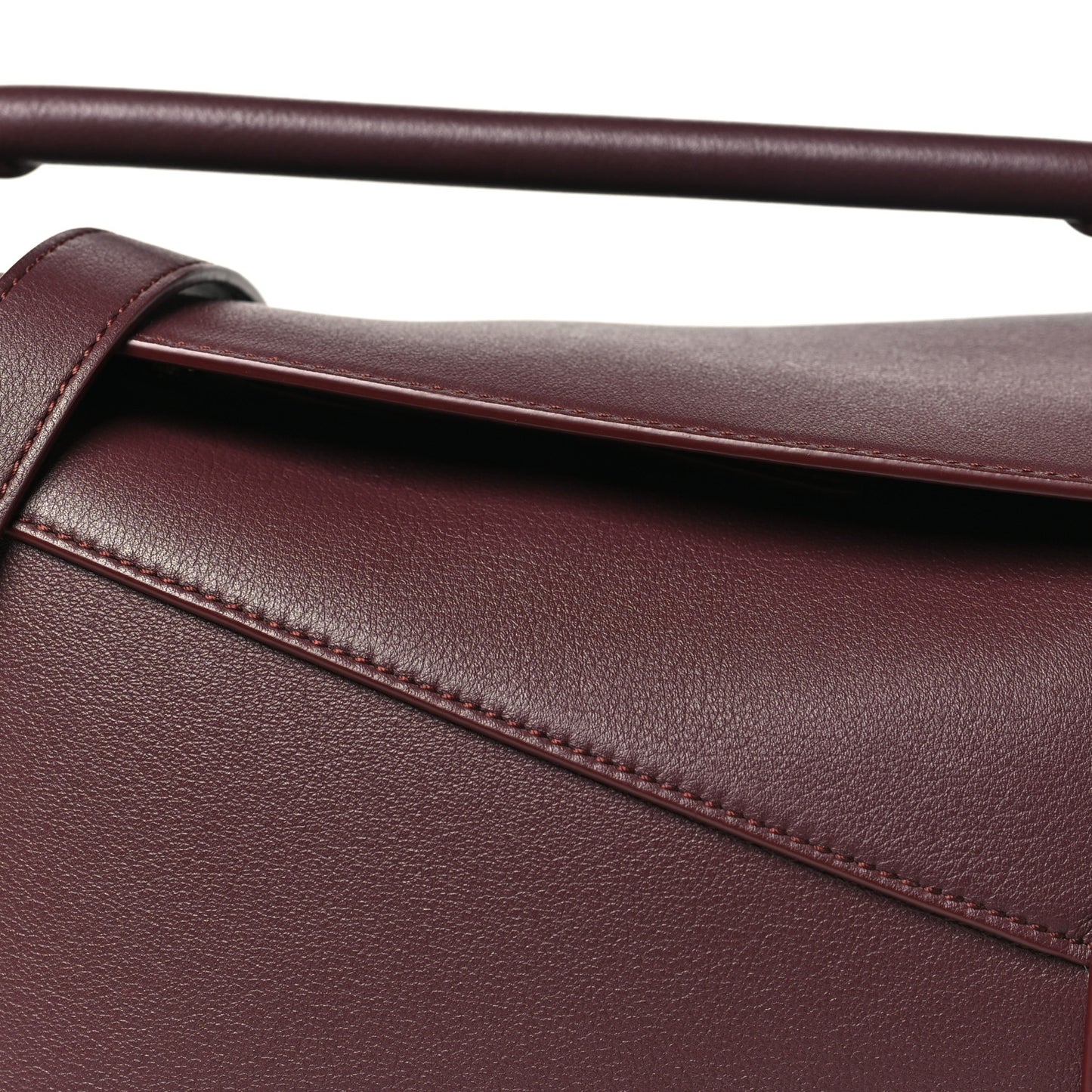 Soft Grained Calfskin Small Puzzle Edge Bag Dark Burgundy