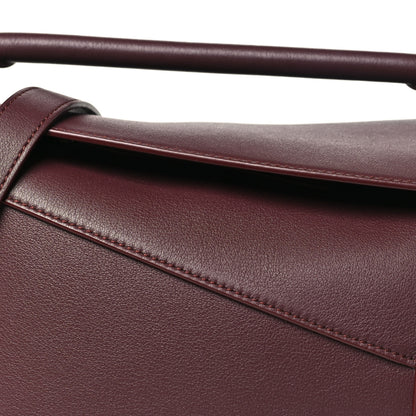 Loewe Soft Grained Calfskin Small Puzzle Edge Bag Dark Burgundy 7 of 9
