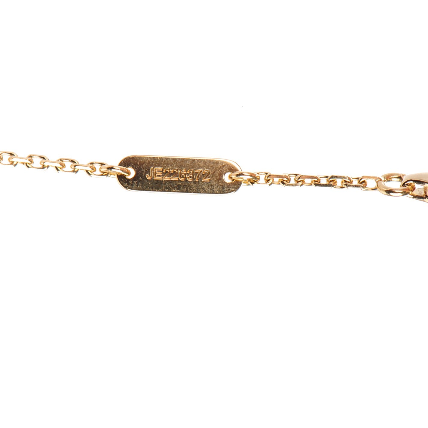 18K Yellow Gold Black Onyx Vintage Alhambra Pendant Necklace
