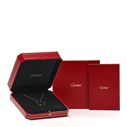 Cartier 18K Pink Gold 3 Diamonds LOVE Pendant Necklace 6 of 6