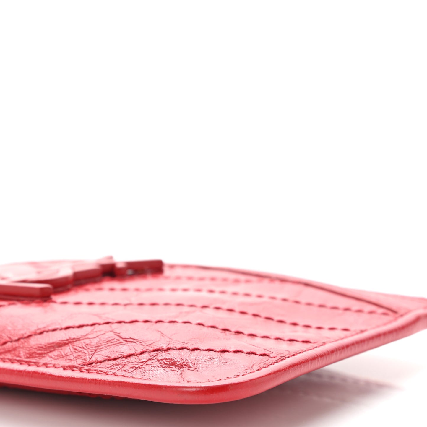 Crinkled Calfskin Matelasse Niki Bill Pouch Red