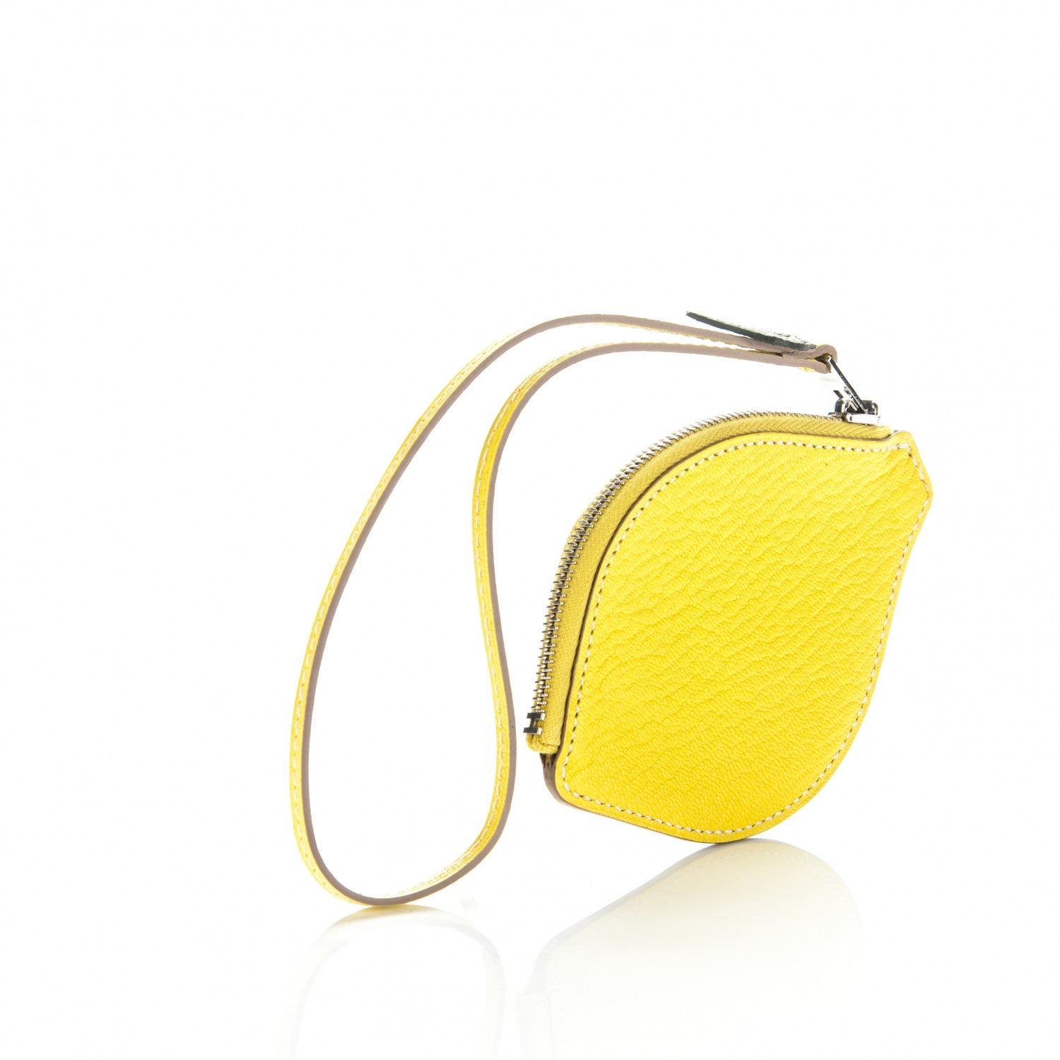 Hermes Chevre Mysore Tutti Frutti Citron Coin Purse Charm Lime 3 of 7