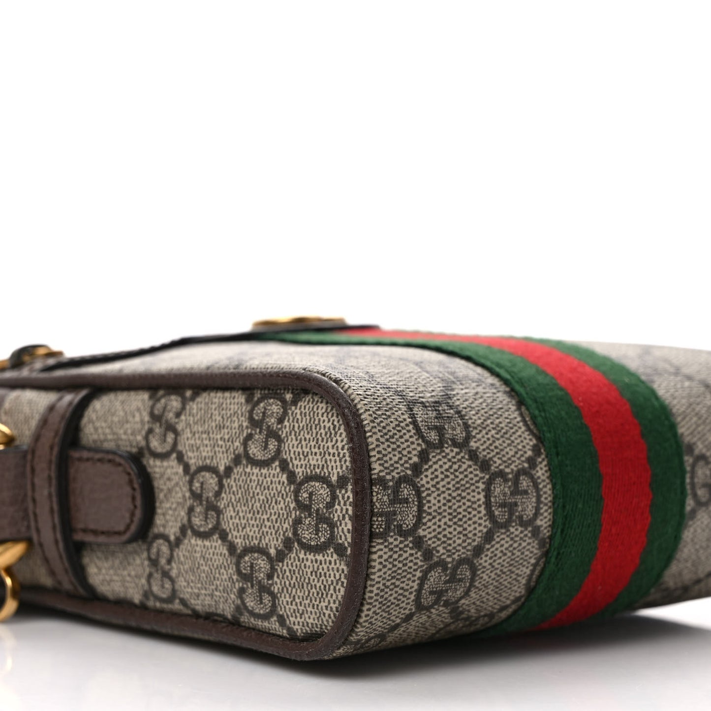 GG Supreme Monogram Web Mini Ophidia Messenger Brown