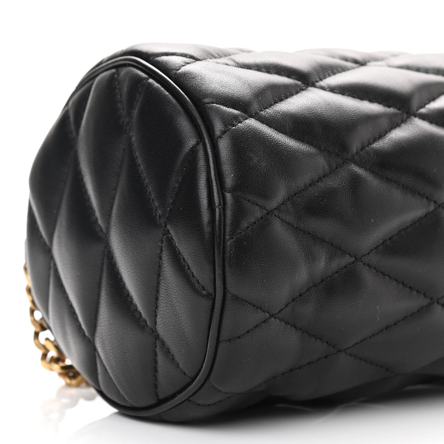 Lambskin Monogram Small Sade Tube Bag Black