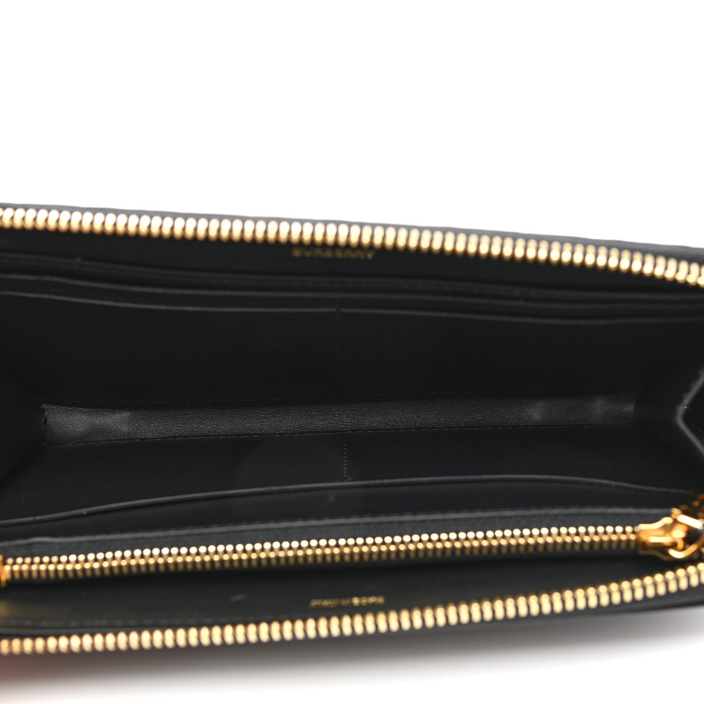 Calfskin Embossed Monogram Zip Around Wallet Black
