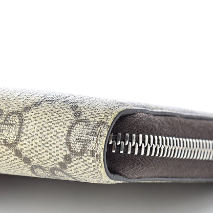 Gucci GG Supreme Monogram Web Bee Zip Around Wallet Beige Cocoa 8 of 10