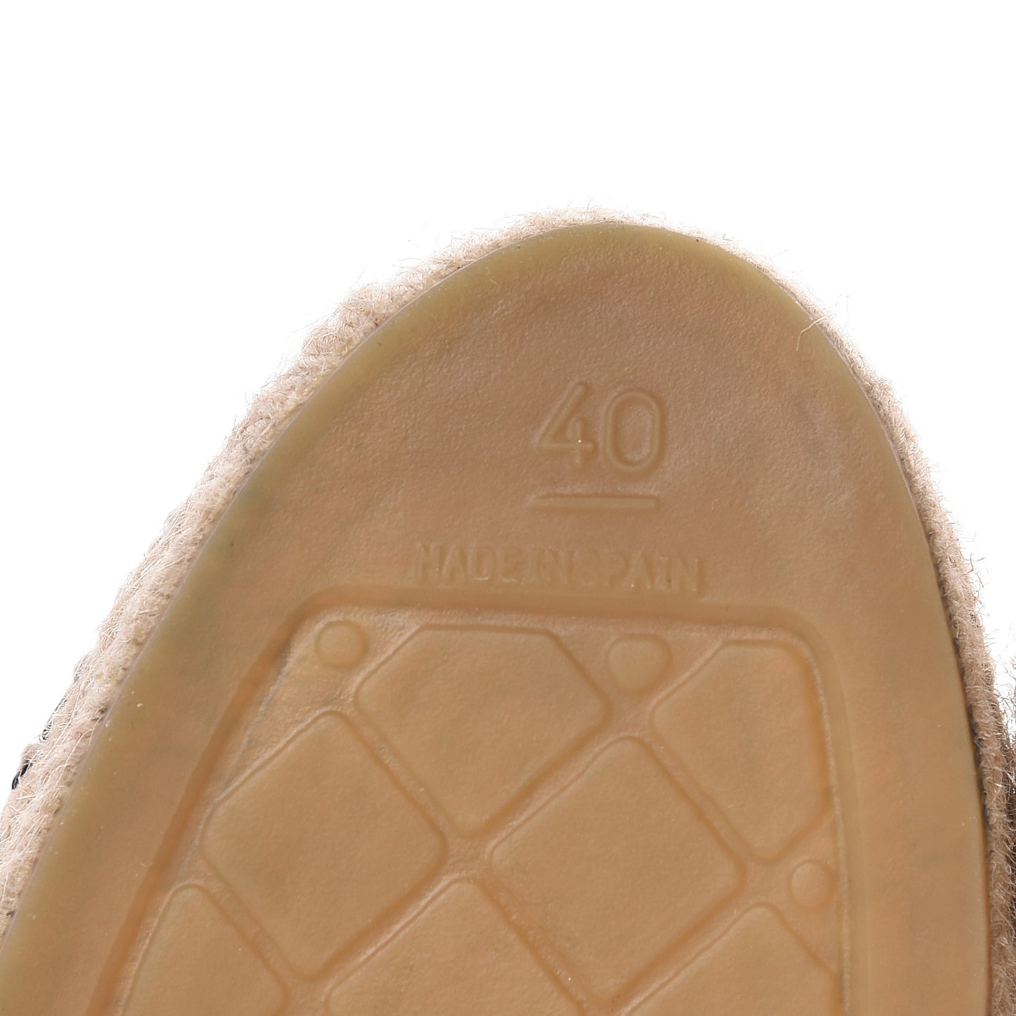 Lambskin CC Espadrilles 40 Beige Black