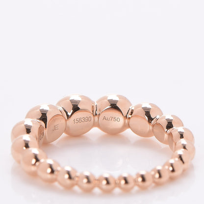 Van Cleef & Arpels 18K Rose Gold Perlee Pearls of Gold Variation Ring 53 6.5 6 of 7