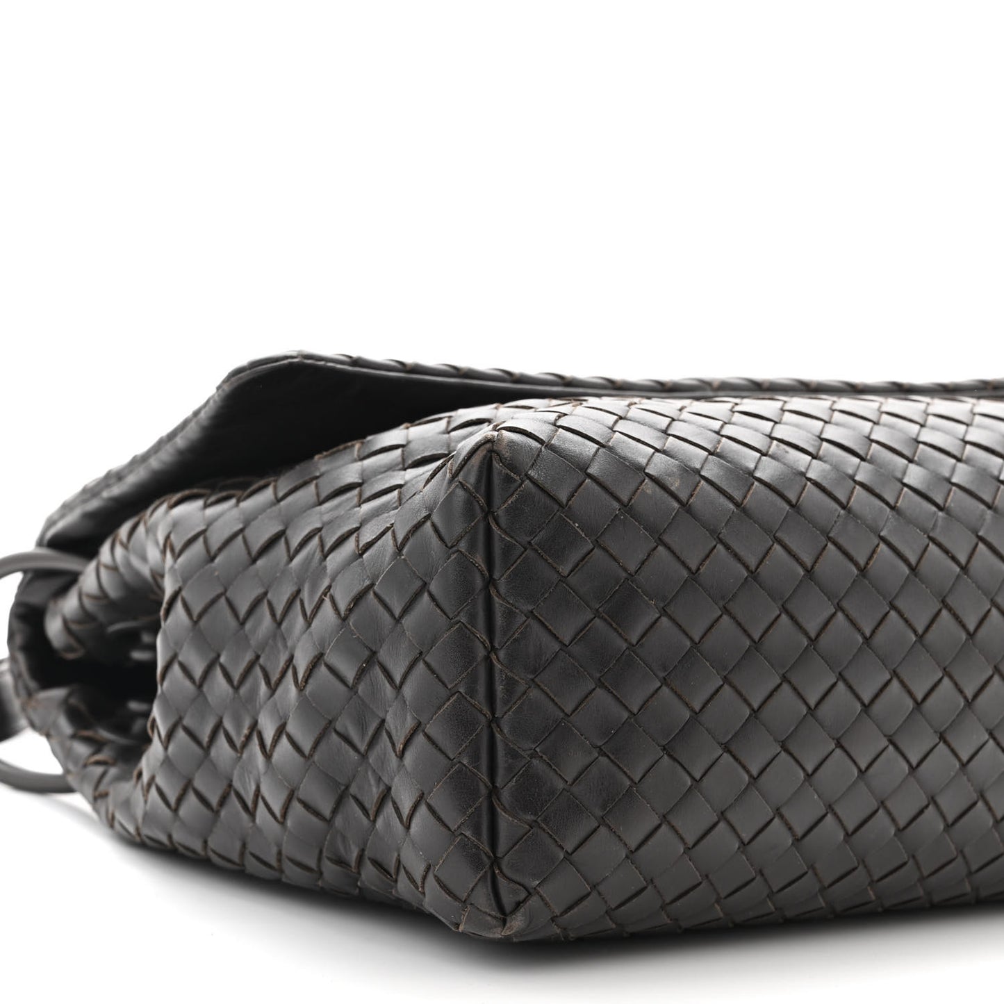 Nappa Intrecciato Flap Shoulder Bag Ebano