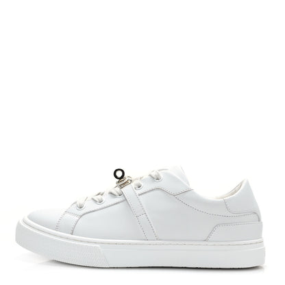 Hermes Calfskin Day Sneakers 37.5 White 1 of 8