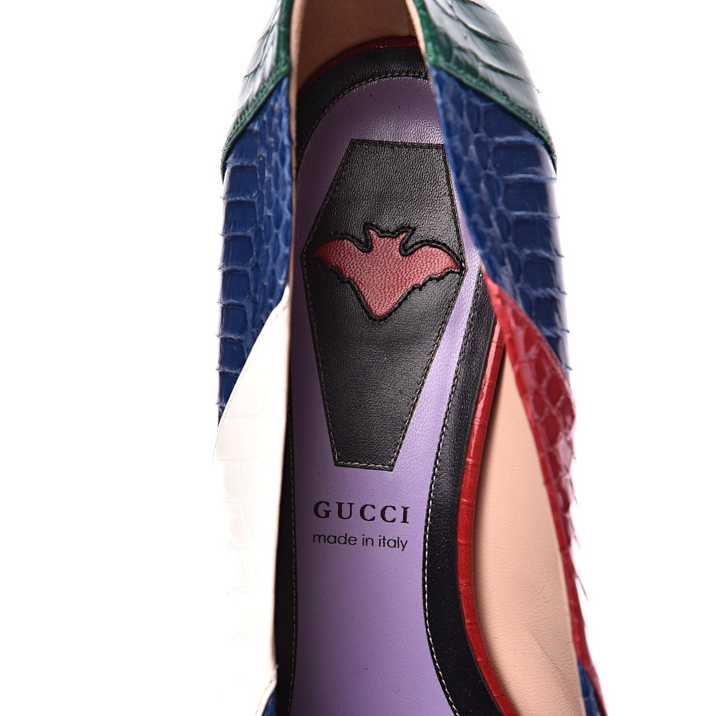 Snakeskin Crystal Double G Pumps 41 Multicolor