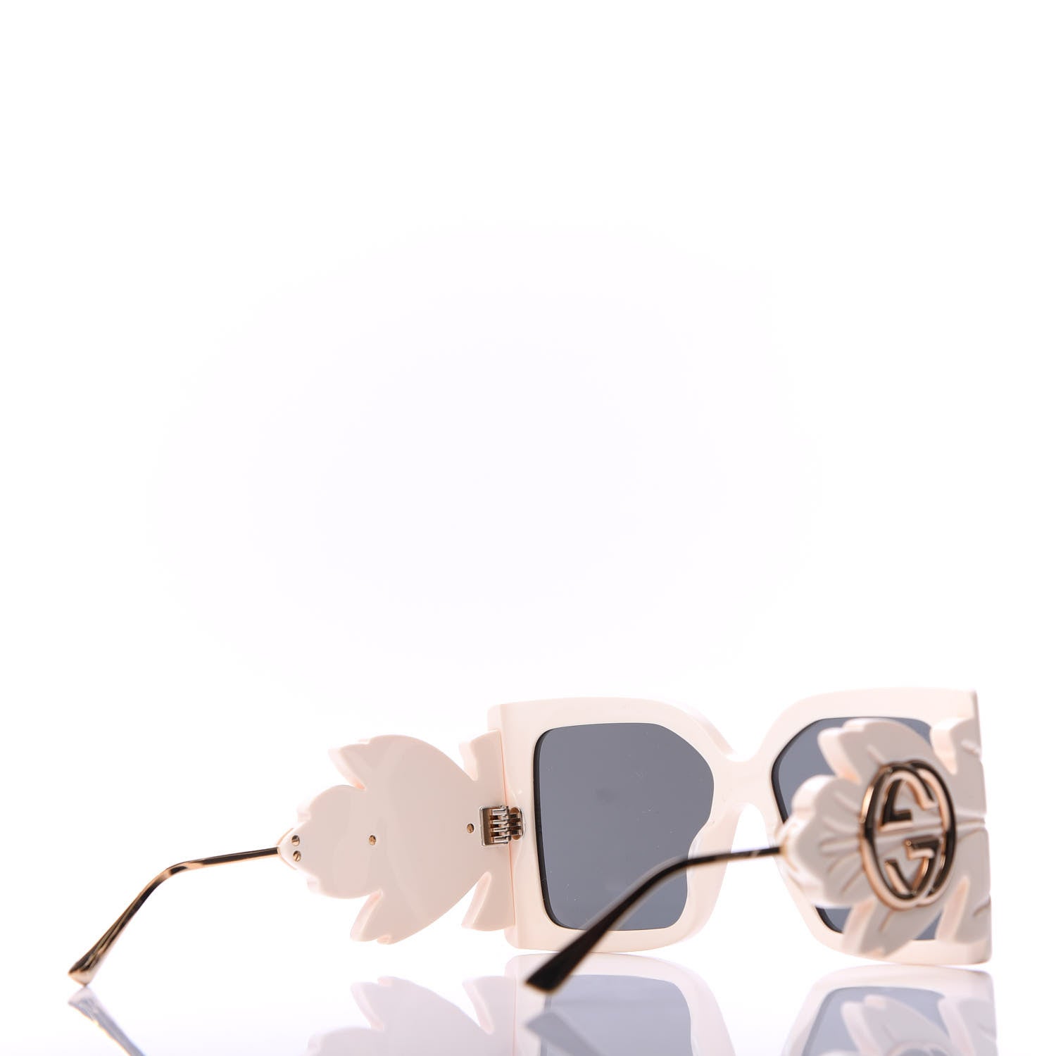 Gucci Acetate Square Frame Wing Sunglasses GG0535S Ivory 4 of 7