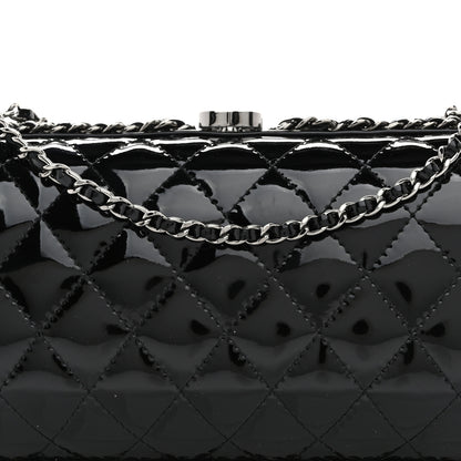 Chanel Patent Quilted Chain Around Clutch Black 8 of 11