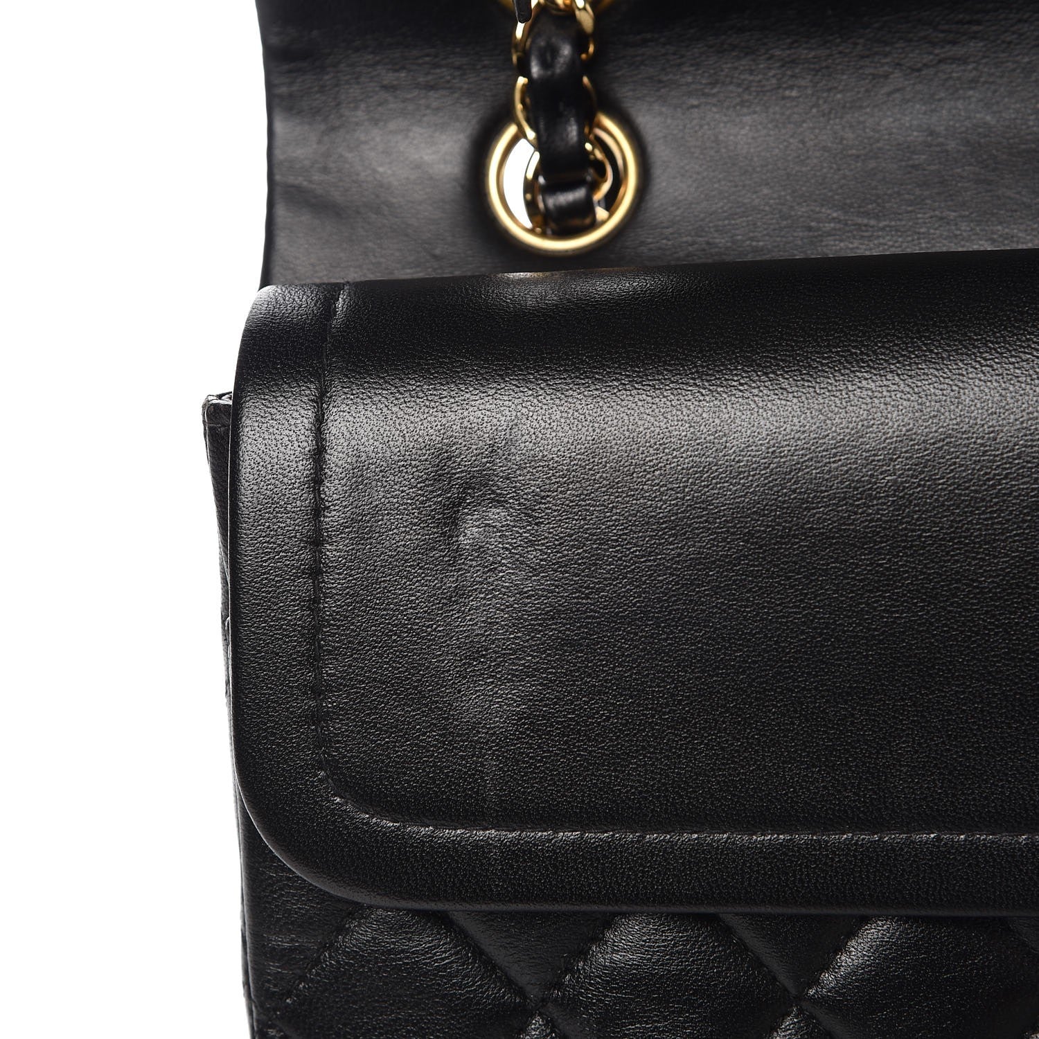 Chanel Lambskin Quilted Medium Double Flap Black 10 of 14