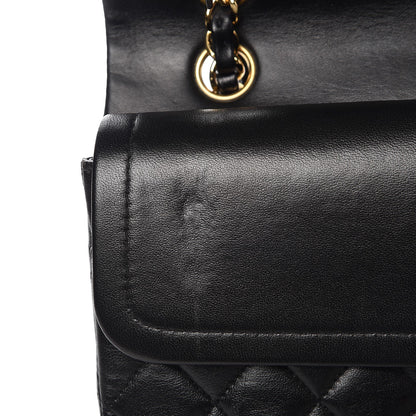Chanel Lambskin Quilted Medium Double Flap Black 10 of 14