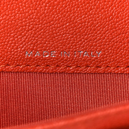 Chanel Caviar Quilted Boy Flap Card Holder Orange 7 of 11