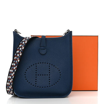 Hermes Taurillon Maurice Zigzag Evelyne TPM Deep Bleu Black White Deep Bleu 11 of 11