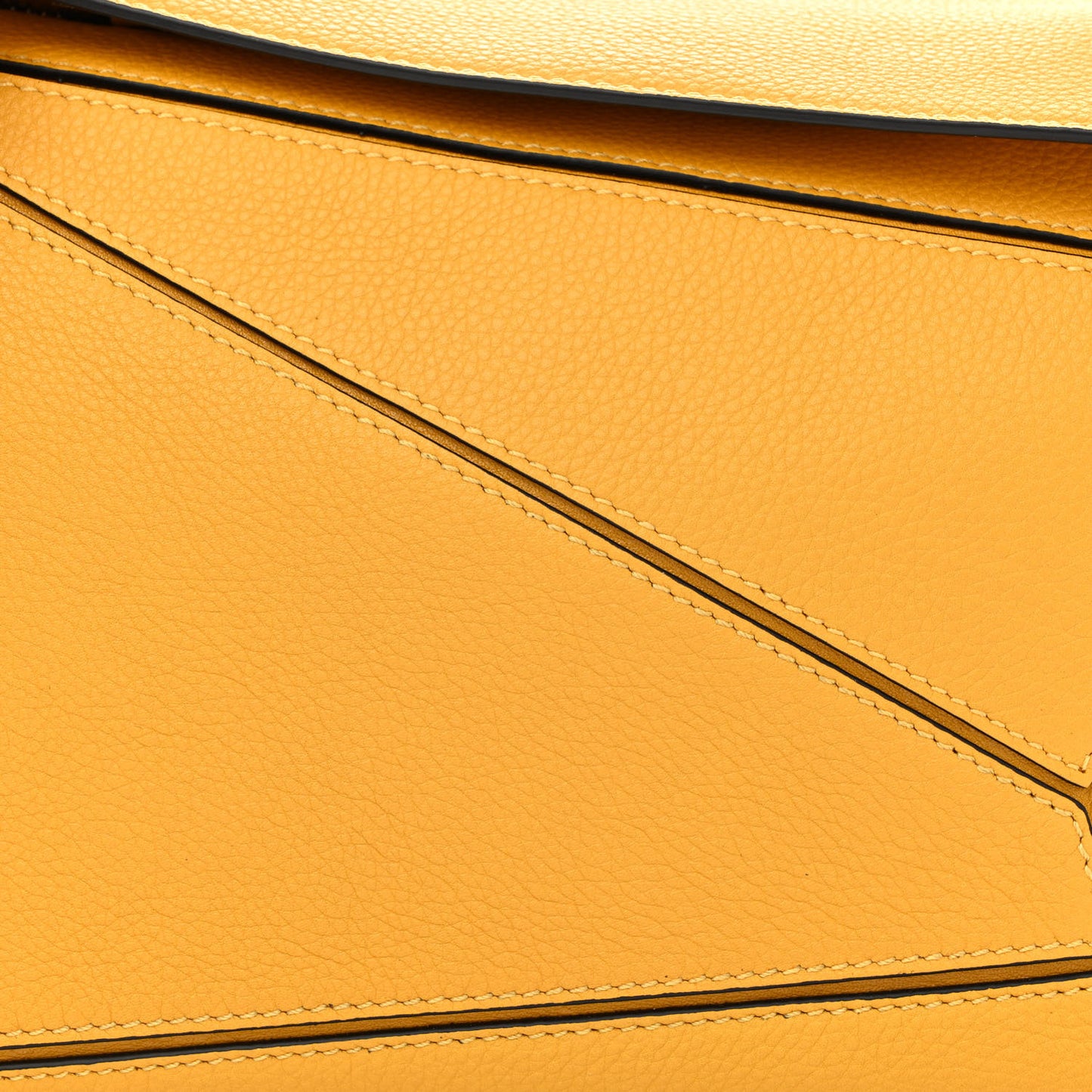 Grained Calfskin Small Puzzle Bag Narcisus Yellow