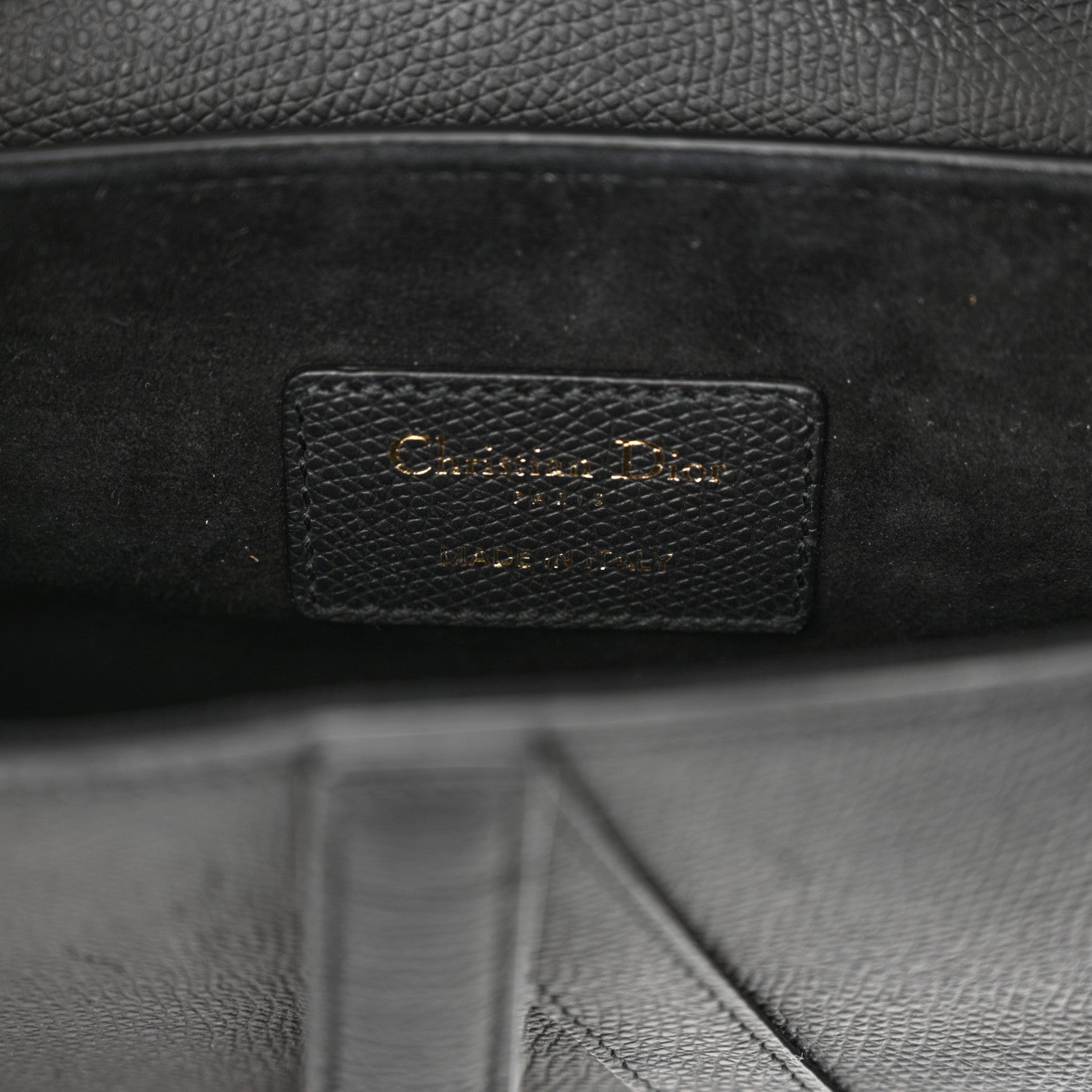 Christian Dior Grained Calfskin Mini Saddle Bag Black 6 of 11