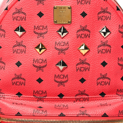 MCM Visetos Medium Sprinkle Stud Stark Backpack Red 7 of 11