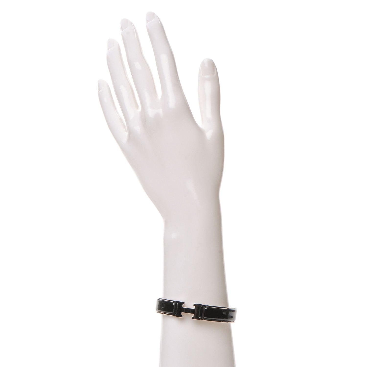 Hermes Enamel Narrow Clic Clac H Bracelet PM Black 2 of 5