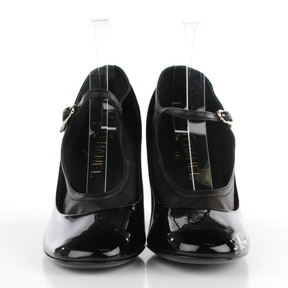 Chanel Patent CC Cap Toe Pumps 39.5 Black 3 of 8