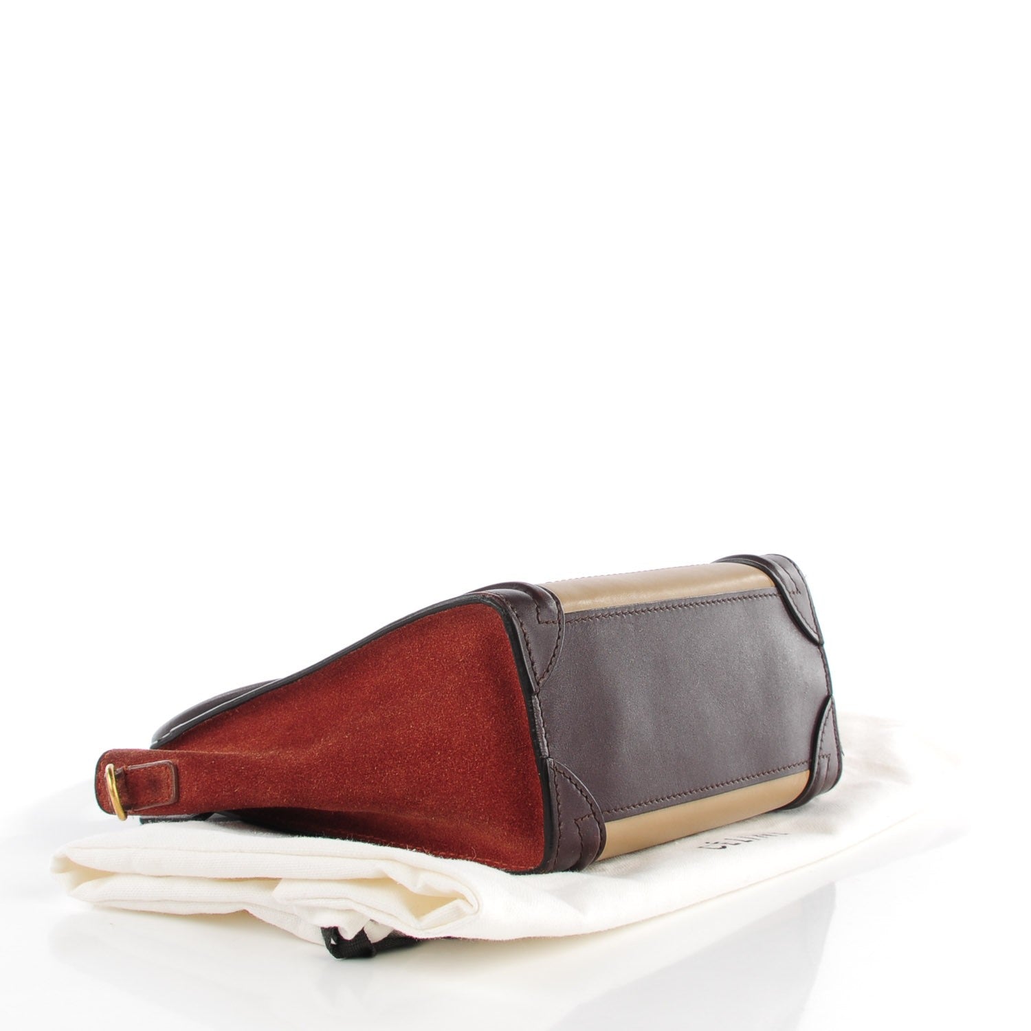 Celine Smooth Calfskin Suede Nano Tri-Color Luggage Beige 4 of 8