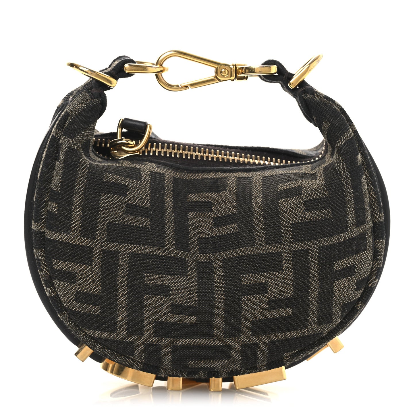 Fabric Jacquard FF 1974 Nano Fendigraphy Hobo Charm Tobacco Moro