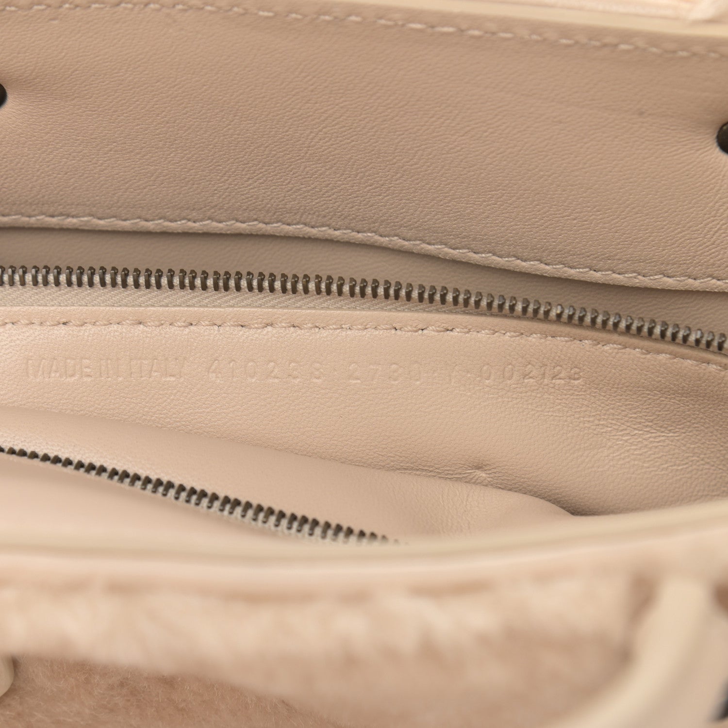 Balenciaga Merino Wool Papier A6 Zip Around Tote Beige Tapioca 7 of 11